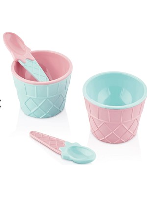 Pileli Store Karnaval Dondurma Seti 4 Parça