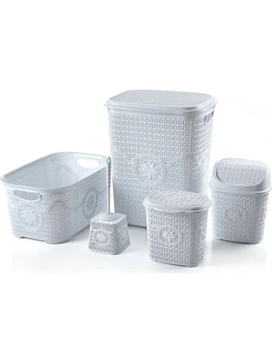 SHC4200 Çeyiz Seti Rattan 5 Parça Örgülü Çeyiz Seti