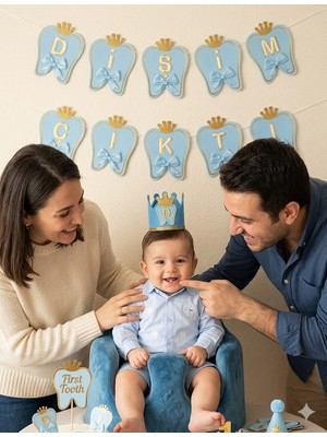Kağıt Banner Dişim Çıktı Mavi Varaklı Diş Buğdayı