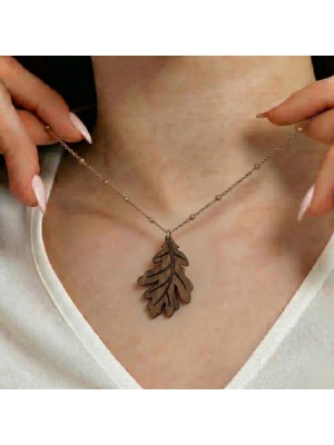 Koçak Takı Ahşap Kolye Modern Özgün Minimalist Takı Model No 267