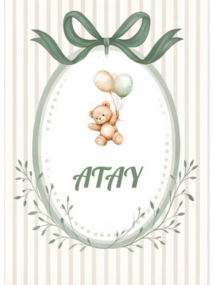 Nice Events Balonlu Ayıcık Ayaklı Karşılama Panosu 75X50