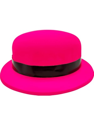Nuveden Neon Partisi Pembe Renk Melon Plastik Parti Şapkası
