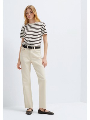 Mavi New York Ekru Gabardin Pantolon 101441-A4064