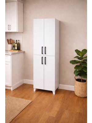 Emr Mobilya 50CM 4 Kapaklı  Cok Amaclı Dolap