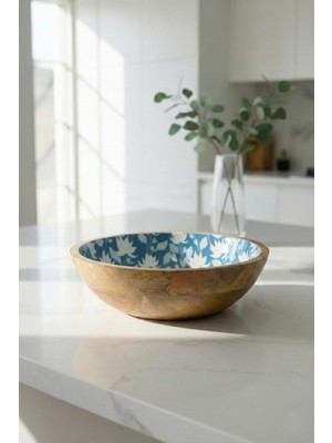 Depa Mango Agacı Sunum Servis Kasesi & Dekoratif Kase 25 cm Desenli