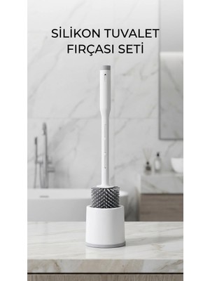 Nuveden Deterjan Hazneli Ergonomik Silikon Tuvalet Fırçası
