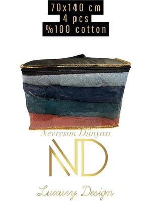 Nuveden Nevresim Dünyası 70X140 4'lü Havlu Prime 5
