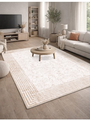 Lioara Home Modern Desen Dijital Baskılı Halı – Modern, Kaymaz Taban, Leke Tutmaz, Salon & Oturma Odası Için