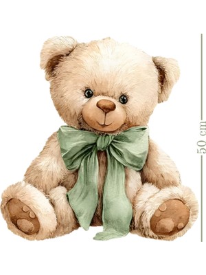 Nice Events Yeşil Kurdeleli Sevimli Ayıcık Ayaklı Pano 50 cm