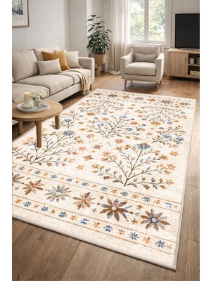 Lioara Home Vintage Dijital Baskılı Halı – Modern, Kaymaz Taban, Leke Tutmaz, Salon & Oturma Odası Için