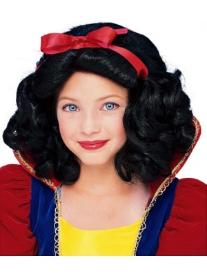 Marsilyan Pamuk Prenses Peruğu Kırmızı Fiyonklu (4887)