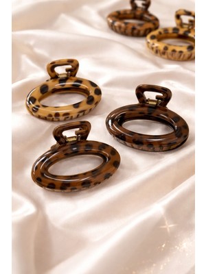 eklektis 3 Adet Leopar Desenli  Mandal Toka