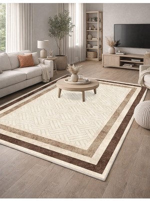 Lioara Home Modern Desen Dijital Baskılı Halı – Kaymaz Taban, Leke Tutmaz, Salon & Oturma Odası Için