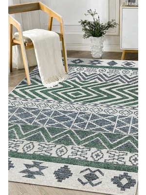 Lioara Home Bohem Desen Dijital Baskılı Halı – Modern, Kaymaz Taban, Leke Tutmaz, Salon & Oturma Odası Için