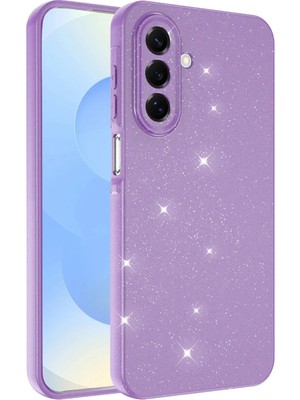 Ahlttiba Samsung Galaxy A17 Cep Telefonu Için Uyumlu Kılıf Kamera Korumalı Simli Lüks Koton Kapak