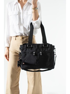 Baginn Klinkır Kadın Kol Çantası Çok Cepli Hafif Su Itici Kumaş Çapraz Askılı Omuz  Çantası 32*26 cm