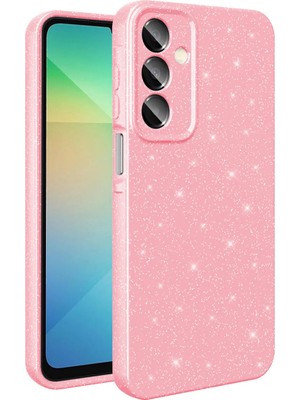 Ahlttiba Samsung Galaxy A16 Cep Telefonu Için Uyumlu Kılıf Kapak Kamera Korumalı Simli Lüks Koton