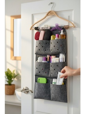 Next Craft Düzenleyici Organizer Banyo, Bebek, Çocuk Odası Askı Ile Kullanım Keçe Raf (Askı Dahil Değildir)