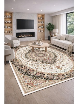 Lioara Home Modern Klasik Dijital Baskılı Halı – Modern, Kaymaz Taban, Salon & Oturma Odası Için Halı