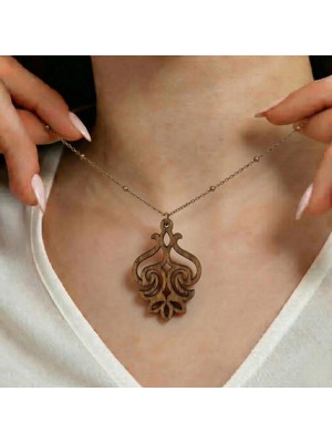 Koçak Takı Ahşap Kolye Modern Özgün Minimalist Takı Model No 264