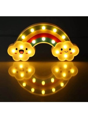Ttt Gülen Bulutlu Gökkuşağı LED Gece Lambası