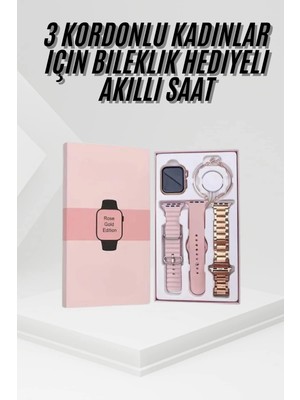 Calperia Yeni Nesil Kadın Akıllı Saat Rose Gold Android ve Ios Uyumlu