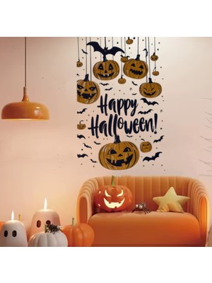 Ttt Halloween Temalı Balkabaklı Duvar Sticker Seti