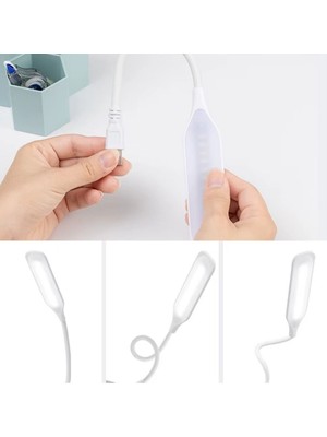 Ttt Kompakt USB Beyaz 14 Ledli 3 Kademeli Dokunmatik Okuma Lambası