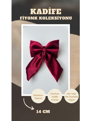 Joinkidz Kadife Büyük Boy Fiyonk Toka Kadın