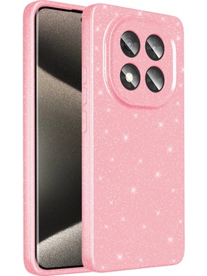 Ummeslem Xiaomi Redmi Note 14 Pro Plus Cep Telefonu Için Uyumlu Kılıf Kapak Kamera Korumalı Simli Lüks Koton