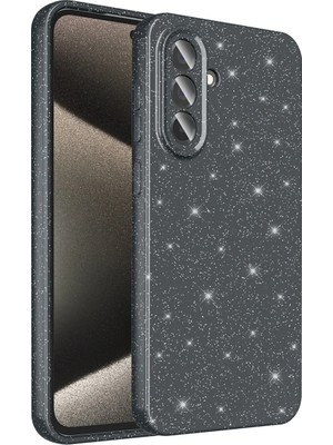 Ummeslem Samsung Galaxy A36 Cep Telefonu Için Uyumlu Kılıf Kapak Kamera Korumalı Simli Lüks Koton