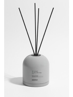 olailon Concarte Vanilya Kokulu Oda Kokusu | 50 ml | Çubuklu | Gri Renk | Dekoratif & Modern Tasarım