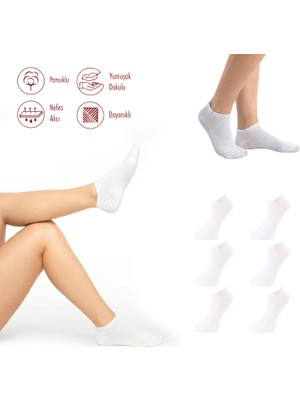 Lion Monroe Kadın 6’lı Saf Pamuklu Penye Patik Siyah Çorap Kısa Terletmeyen Prime Cotton Serisi F3180GXNS