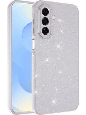 Ummeslem Samsung Galaxy A17 Cep Telefonu Için Uyumlu Kılıf Kamera Korumalı Simli Lüks Koton Kapak