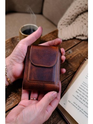 Tılsım Tekno Isme Özel Hakiki Deri Cüzdan – El Yapımı, Kişiselleştirilebilir, 10 Kart Bölmeli, Ince ve Şık Tasarım, Erkek Minimal Cüzdan (8X10 Cm)