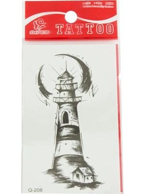 SHC4200 Deniz Feneri Tattoo Dövme Sticker