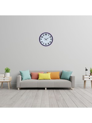 Pileli Store Violet Mor 36 cm Standart Duvar Saati