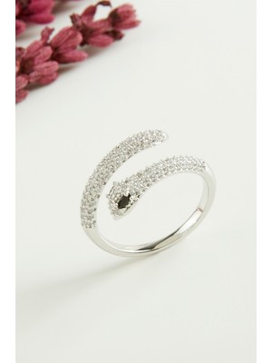 SHC4200 Xuping Yılan Zirkon Taşlı Lüks Çelik Yüzük