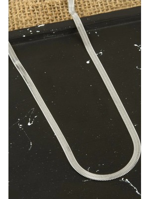 SHC4200 Yassı Italyan Zincir Kolye 45 cm