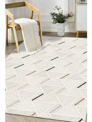 Lioara Home Geometri Desenli Modern Dijital Baskılı Halı – Modern, Kaymaz Taban, Salon & Oturma Odası Için Halı