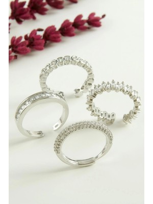 SHC4200 Karışık Lüks Baget Zirkon Taşlı Yüzük