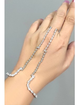 SHC4200 Yuvarlak Zirkon Taşlı Lüks Çelik Şahmeran