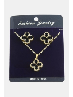 SHC4200 Çiçek Zirkon Taşlı Set Kolye