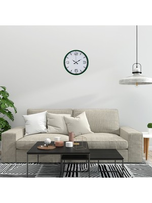 Pileli Store Yeşil Aura 36 cm Standart Duvar Saati