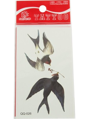 SHC4200 Kuş Tattoo Dövme Sticker