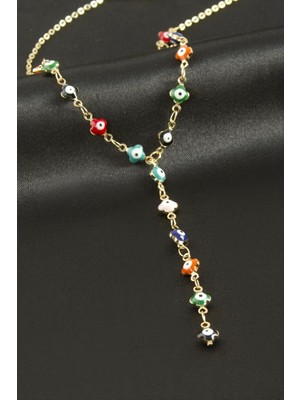 SHC4200 Çiçek Mineli Y Kolye