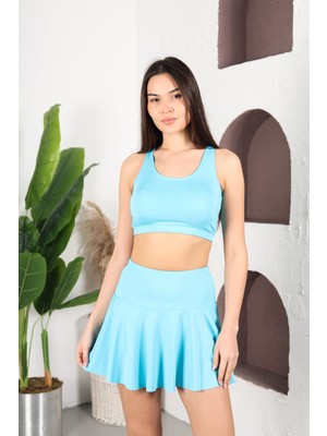 Yessir Etekli Şortlu Crop Bikini Takımı