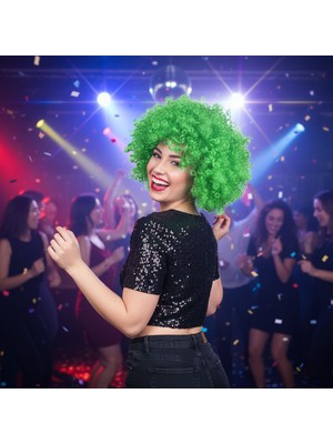 Uravas Store Animasyon Parti Palyaço Peruğu / Yeşil