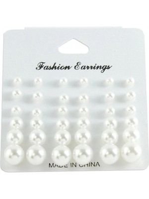 Pileli Store Kartlı Inci Küpe 36 Adet