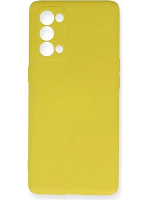 SHC4200 Reno 5 Kılıf Nano Içi Kadife Silikon - Sarı